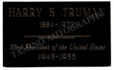 Truman, Harry S. - Signed Card