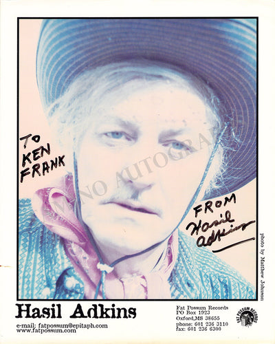 Adkins, Hasil - Signed Photograph