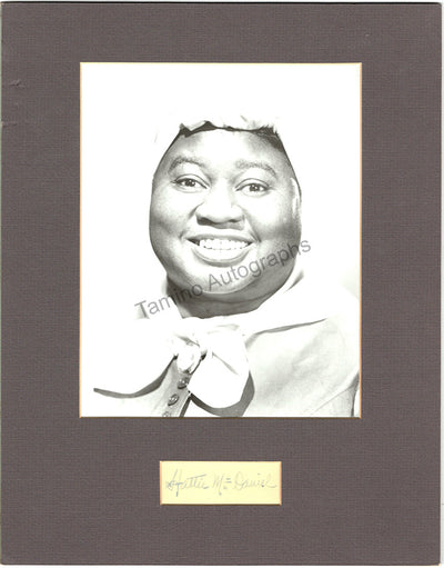 McDaniel, Hattie - Signature Cut & Photograph