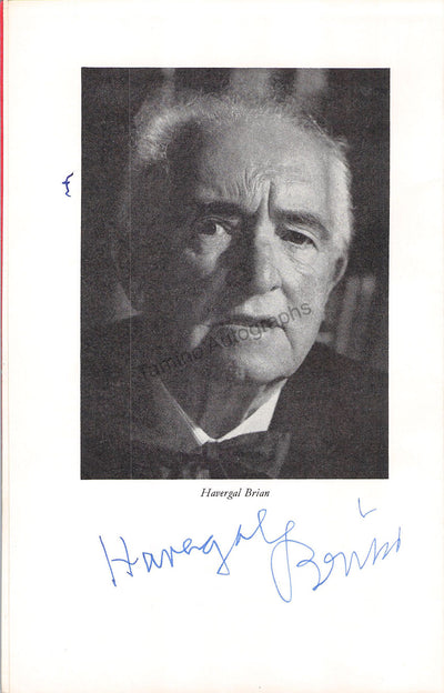 Brian, Havergal - Professional Premiere Symphony 2 Program Signed