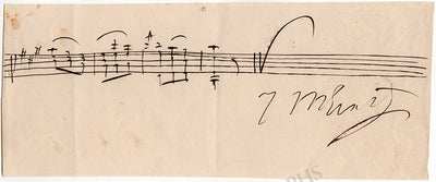 Ernst, Heinrich Wilhelm - Autograph Music Quote Signed