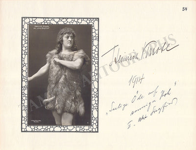 Knote, Heinrich - Signed Album Page + Photograph 1914