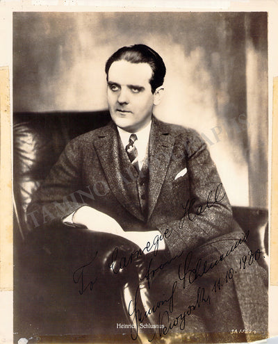 Schlusnus, Heinrich - Signed Photograph