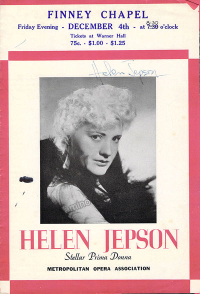 Jepson, Helen - Signed Playbill