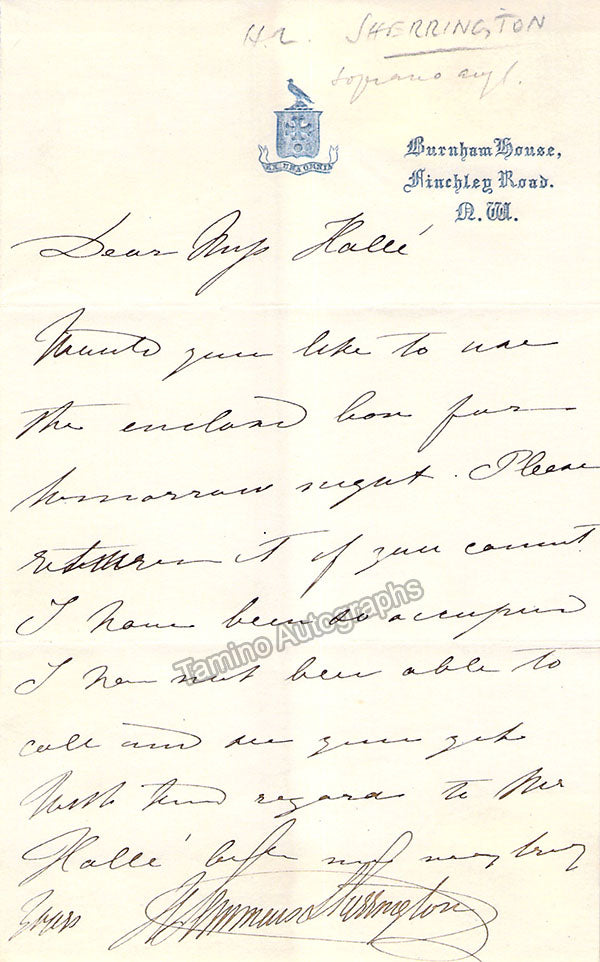 Lemmens-Sherrington, Helen - Set of 2 Autograph Notes Signed – Tamino