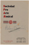 Traubel, Helen - Signed Program Havana 1948