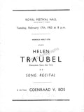 Traubel, Helen - Signed Program London 1953