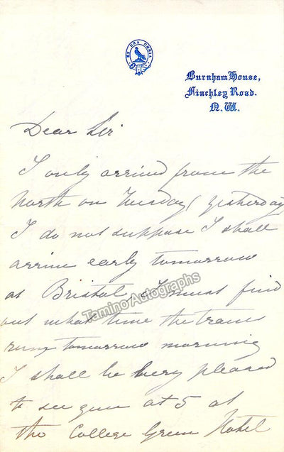 Lemmens-Sherrington, Helen - Autograph Letter Signed with Unsigned CDV