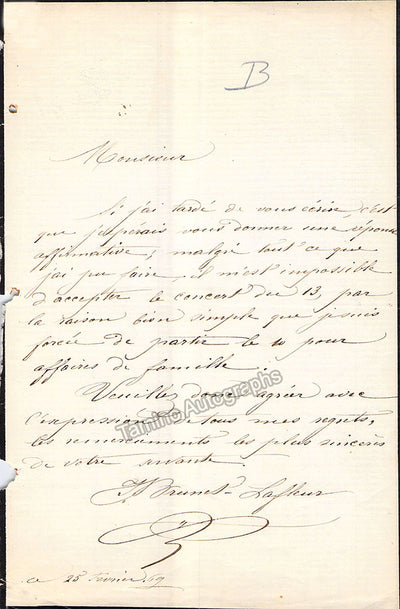 Brunet-Lafleur, Marie-Hélène - Autograph Letter Signed