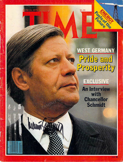 Schmidt, Helmut - Signed Time Magazine Cover