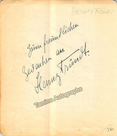 Trundt, Henny - Signed Album Page + Signature of Franz Egenieff