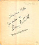 Trundt, Henny - Signed Album Page + Signature of Franz Egenieff
