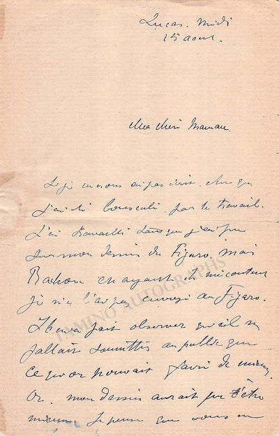Toulouse-Lautrec, Henri de - Autograph Letter Signed