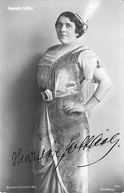 Gottlieb, Henriette - Signed Photograph in Role