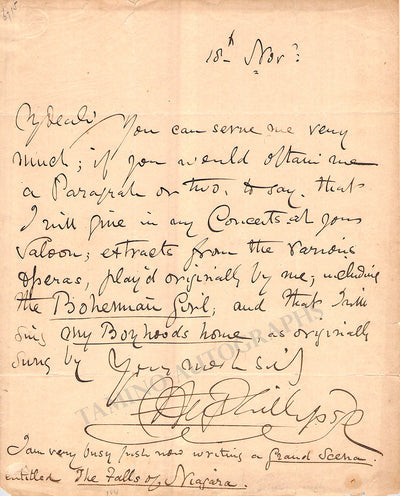 Phillips, Henry - Autograph Letter Signed + Photo Print