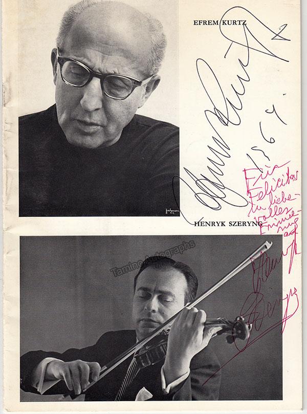 Szeryng, Henryk - Signed Program Montreaux 1964