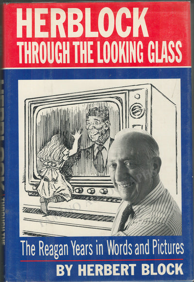 Herblock - Block, Herbert - Signed Book "Through the Looking Glass"