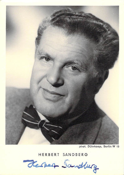 Sandberg, Herbert - Signed Photograph 1959