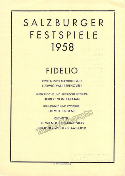 Karajan, Herbert von - Salzburg Festival 1958-60