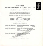 Gieseking, Walter - Karajan, Herbert von - Concert Program Berlin Philharmonic 1955