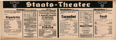 Karajan, Herbert von - Berlin Staats-Oper Playbill Lot 1941-42