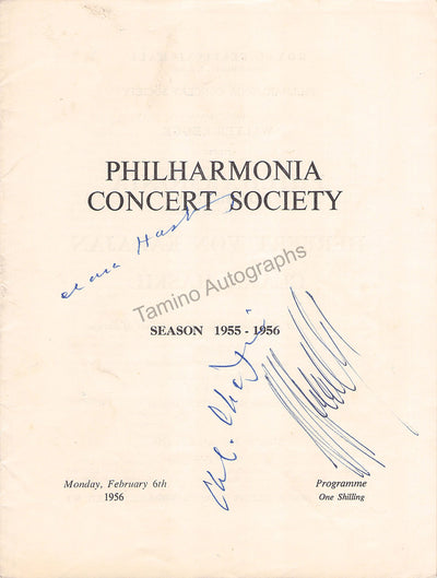 Karajan, Herbert von - Haskill, Clara - Double Signed Program London 1956
