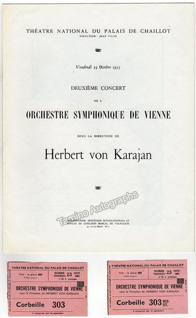 Karajan, Herbert von - Concert Program Paris 1953