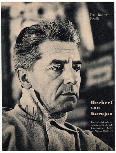 Karajan, Herbert von - Larger Size Signed Photograph