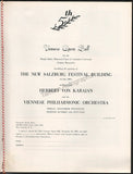 Karajan, Herbert von - Vienna Opera Ball Program - New York 1959