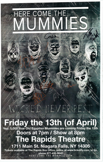 Mummies - Poster Signed by 7 Members