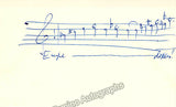 Reutter, Hermann - Signed Card with Music Quote