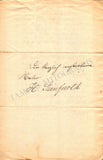 Steinfurth, Hermann - Autograph Letter Signed 1872