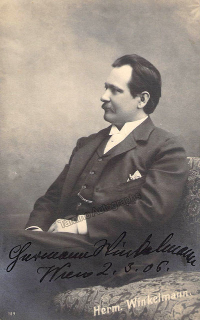Winkelmann, Hermann - Signed Photograph 1906