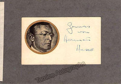 Hesse, Hermann - Signed Card with Photo