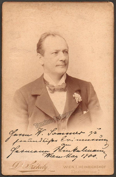 Winkelmann, Hermann - Signed Cabinet Photo 1900