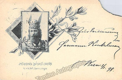 Winkelmann, Hermann - Signed Photograph in Role 1898