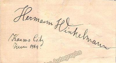 Winkelmann, Hermann - Signature Cut 1889