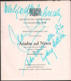 Cox, Jean - Hallstein, Ingeborg - Hillebrecht, Hildegard - Signed Program in Ariadne Auf Naxos 1968