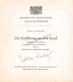 Kelemen, Zoltan & Others - Signed Program Die Entfuhrung aus dem Serail 1970