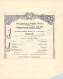 Homer, Louise - Martin, Riccardo - Signed Cast Page Met 1913