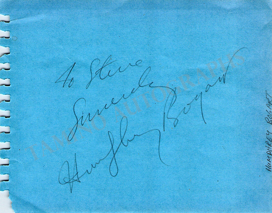 Bogart, Humphrey - Signed Album Page