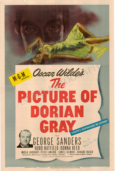 Hatfield, Hurd - Signed Poster of "The Picture of Dorian Gray"