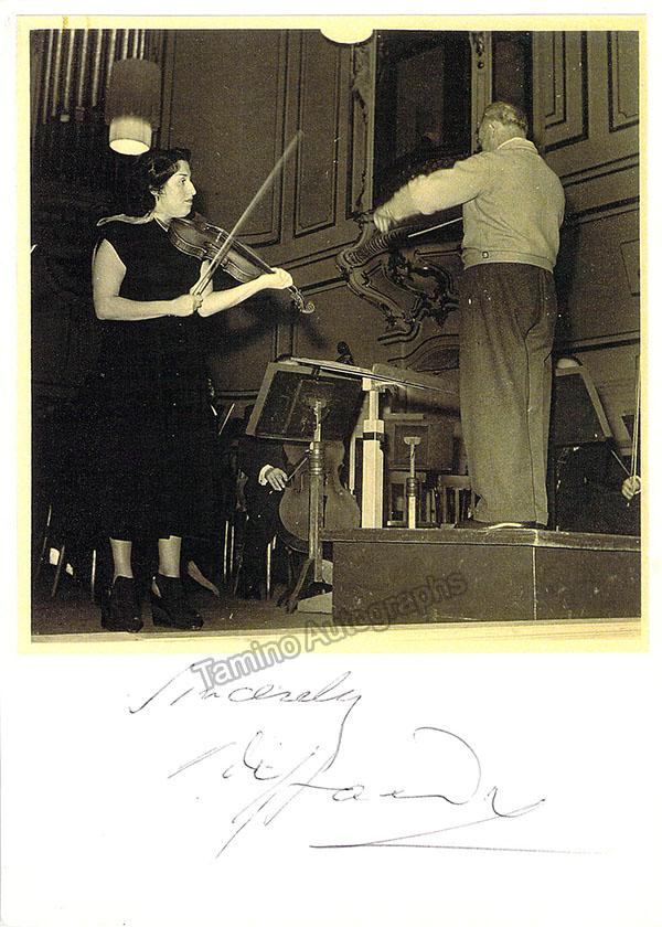 Haendel, Ida - Signed Card with Photo