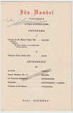 Handel, Ida - Signed Program Havana 1954