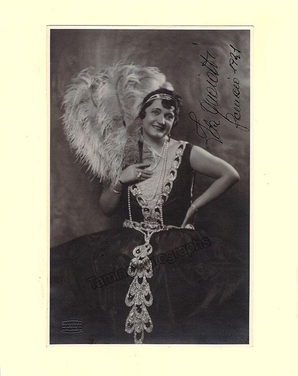 Quaiatti, Ida - Signed Photo in Role 1931 - Tamino