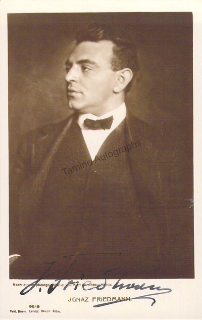 Friedman, Ignaz - Signed Photograph