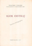 Oistrakh, Igor - Concert Program Teatro Colon 1957