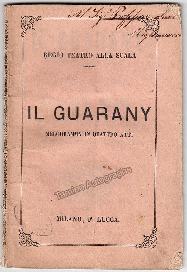 Il Guarany - World Premiere Program-Libretto 1870