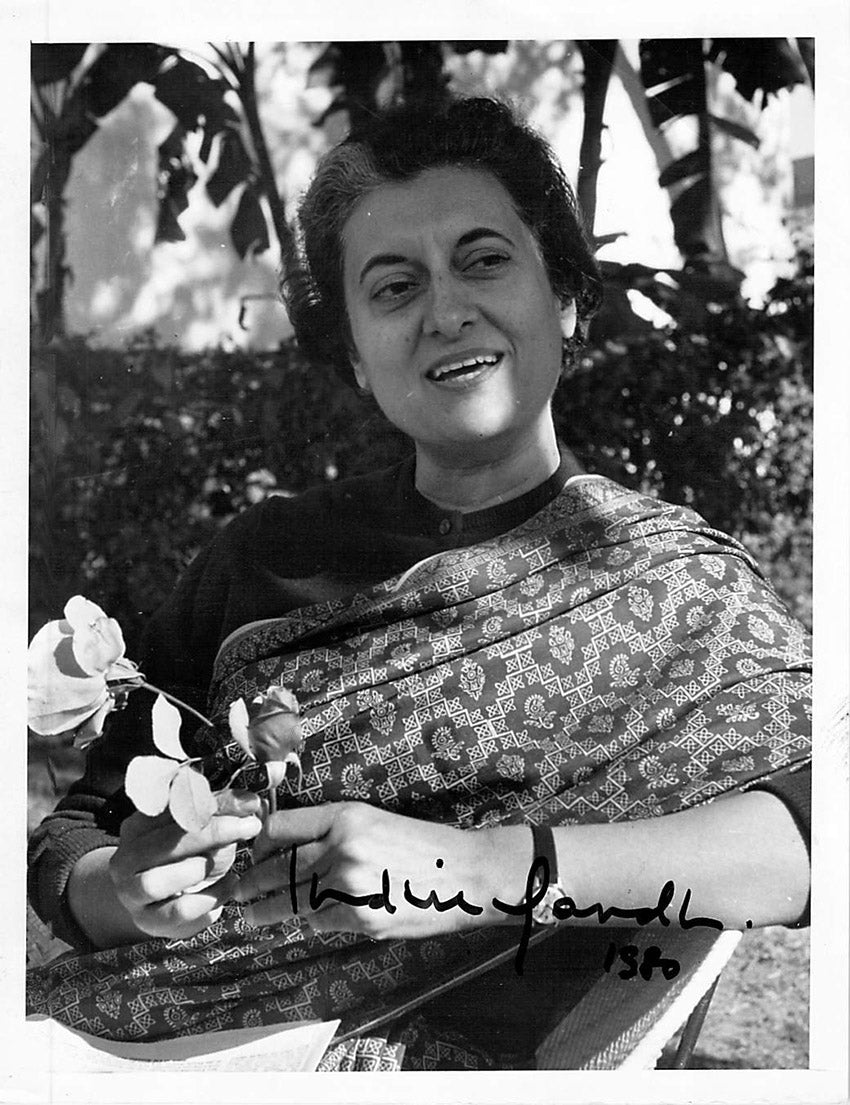 Gandhi, Indira - Signed Photograph 1980