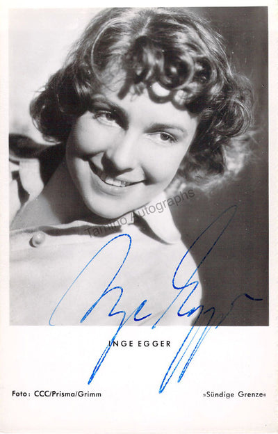 Egger, Inge - Signed Photograph